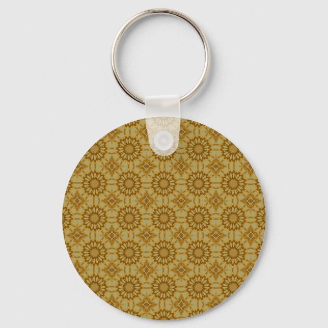 Abstract Daisies #2 Key Ring (Front)