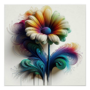 Abstract Daisies in Electromagnetic Waves  Poster