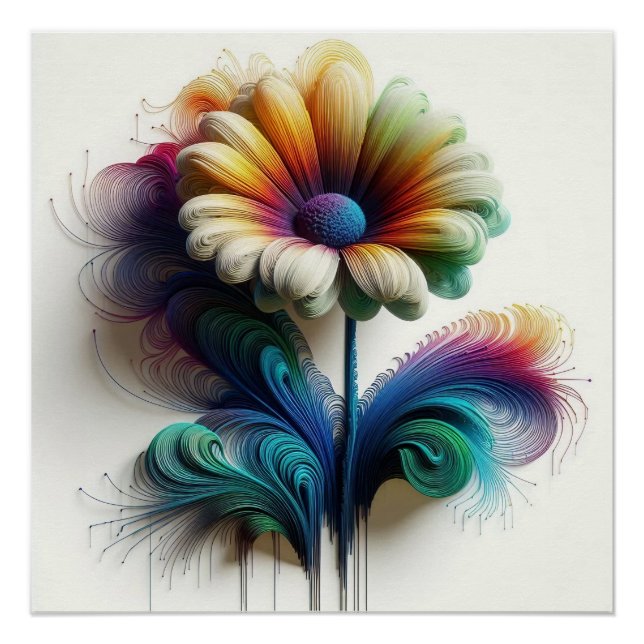 Abstract Daisies in Electromagnetic Waves  Poster (Front)