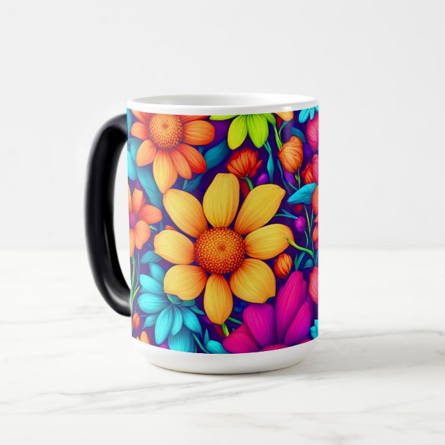 Abstract Daisy Art #3 -  Magic Mug (Front Left)