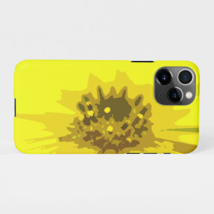 Abstract Daisy Flower in Colourful Vivid Yellow iPhone 11Pro Case