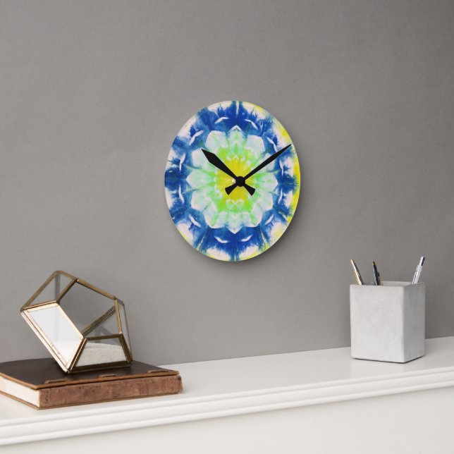 Abstract Daisy Tiles Wall Clock (Office)