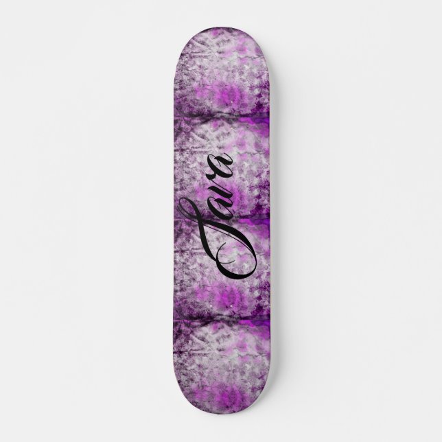 Abstract Damask Pink Print Customise Skateboard (Front)