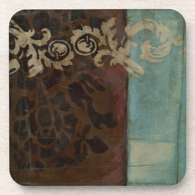 Abstract Damask Tapestry by Jennifer Goldberger Coaster (Front)