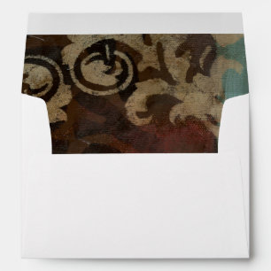Abstract Damask Tapestry by Jennifer Goldberger Envelope