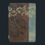 Abstract Damask Tapestry by Jennifer Goldberger iPad Mini Cover<br><div class="desc">Brown battles turquoise in this abstract damask tapestry print by Jennifer Goldberger. The subtle patterns give the piece movement. Get yours today!</div>