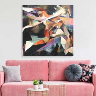 Abstract Dancer in dynamic movement Canvas Print