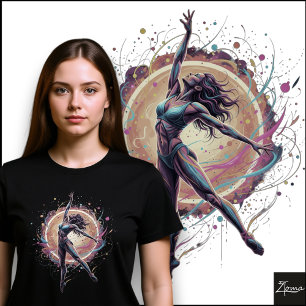 Abstract Dancer Neon Lines Dynamic Art Tri-Blend Shirt