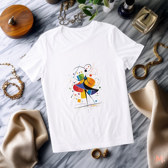 Abstract Dancer T-Shirt | Colourful Artistic Move Tri-Blend Shirt (Creator Uploaded)