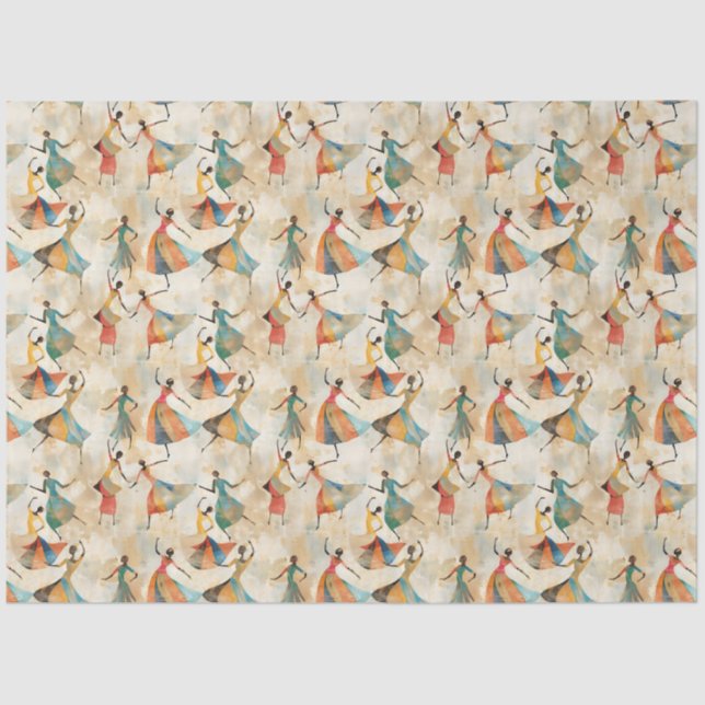 Abstract dancers tissue paper (Front)