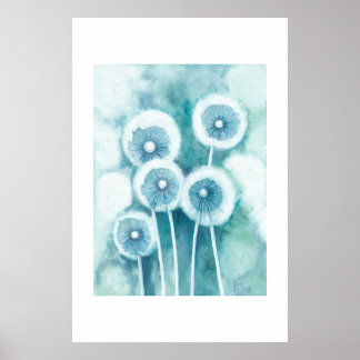 Abstract Dandelions Poster