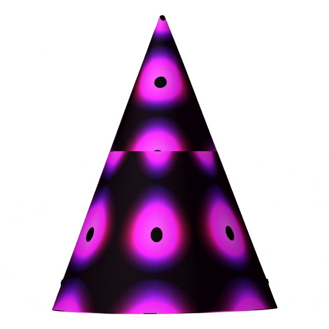 Abstract Dark Pink: Glowing Seamless Party Hat (Front)