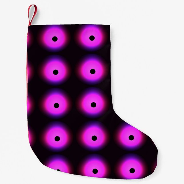 Abstract Dark Pink: Glowing Seamless Small Christmas Stocking (Front)
