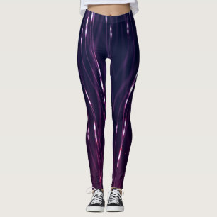Abstract Dark Purple Leggings