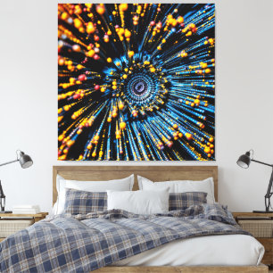 Abstract Data Stream Art Canvas Print