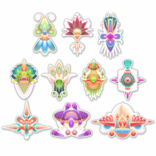 Abstract decorative art colourful cute unique