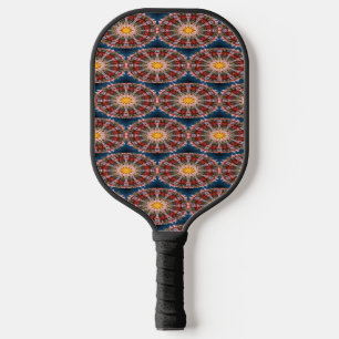 Abstract decorative circles pattern pickleball paddle