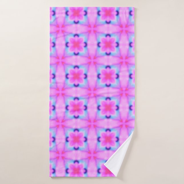 Abstract decorative geometric kaleidoscope texture bath towel (Bath Towel)