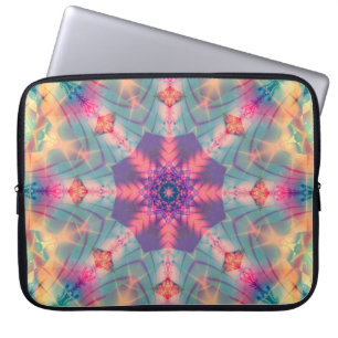 Abstract decorative multicolored texture. Bright f Laptop Sleeve