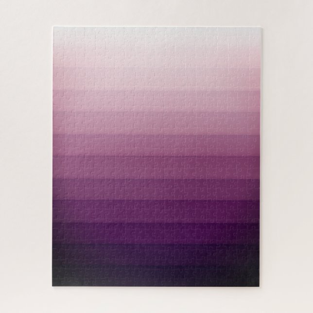 Abstract Deep Purple Gradient Color Ombre Jigsaw Puzzle (Vertical)