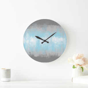Abstract Demiboy Pride Flag Large Clock