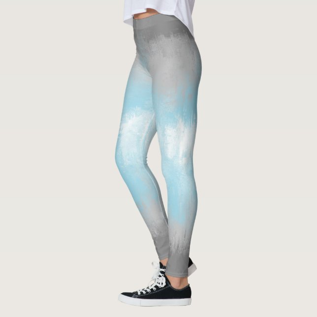 Abstract Demiboy Pride Flag   Leggings (Left)