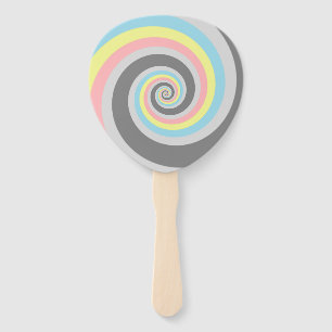 Abstract Demiflux Pride Flag      Hand Fan