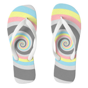 Abstract Demiflux Pride Flag Jandals