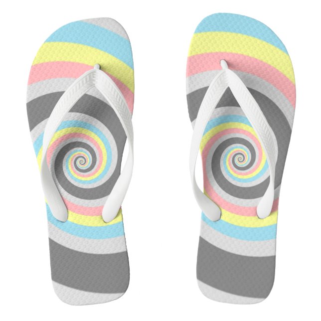 Abstract Demiflux Pride Flag     Jandals (Footbed)