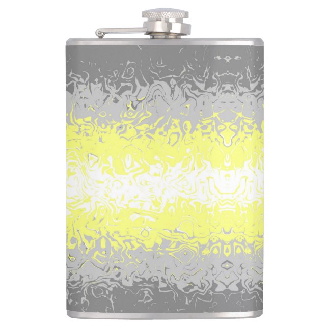 Abstract Demigender Pride Flag     Hip Flask (Front)