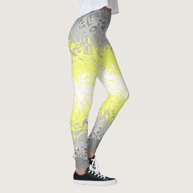 Abstract Demigender Pride Flag   Leggings (Right)