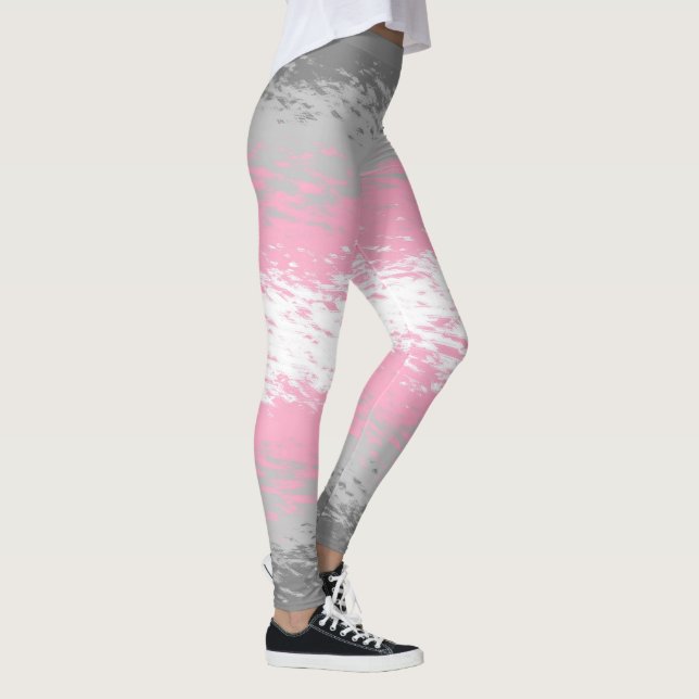 Abstract Demigirl Pride Flag  Leggings (Right)