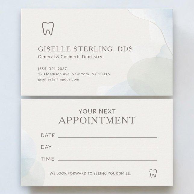 Abstract Dentist Dental Office Appointment Card (Creator Uploaded)