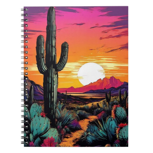 Abstract Desert Cactus | Notebook Journal (Front)