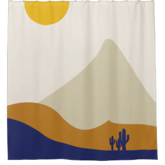 Abstract desert , desert climate , sun and sand  shower curtain