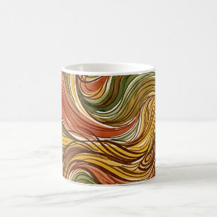 Abstract Desert Dune Earth Tone Ink Coffee Mug