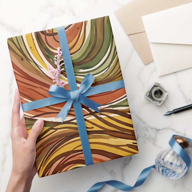 Abstract Desert Dune Ink Wrapping Paper (Gifting)