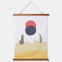 Abstract desert moonrise