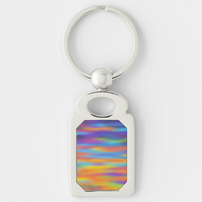 Abstract Desert Sunset Sky Artwork Key Ring (Front)