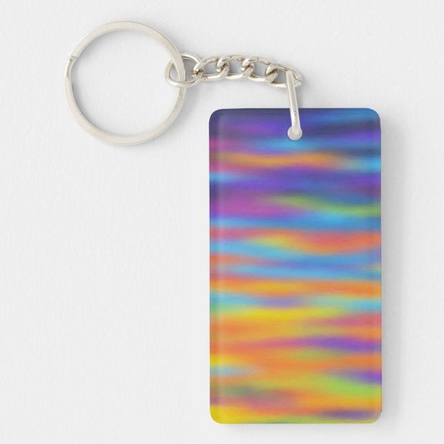 Abstract Desert Sunset Sky Artwork Key Ring (Front)