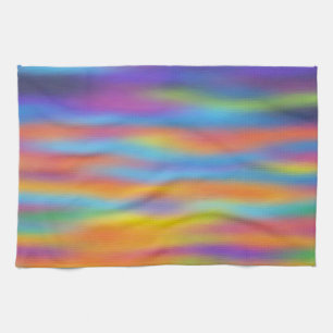 Abstract Desert Sunset Sky Artwork Tea Towel