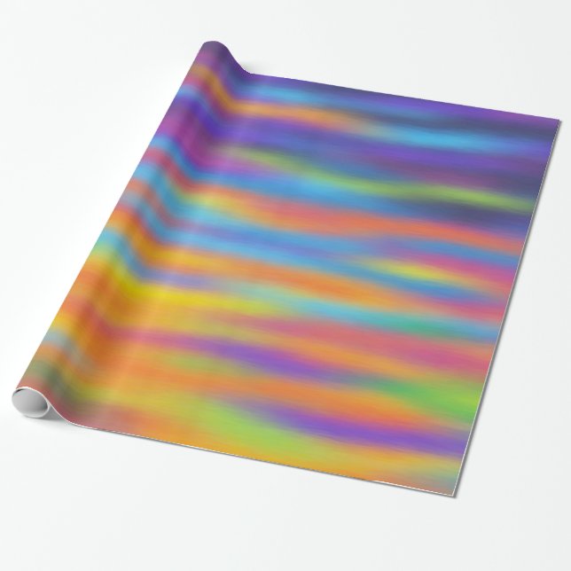Abstract Desert Sunset Sky Artwork Wrapping Paper (Unrolled)