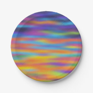 Abstract Desert Sunset Sky Paper Plate