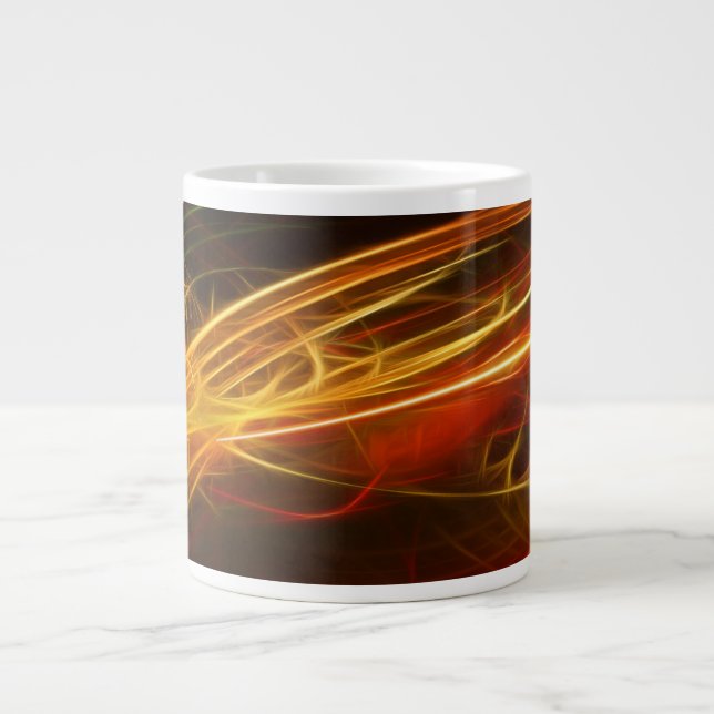 Abstract design Banner Large Coffee Mug (Front)