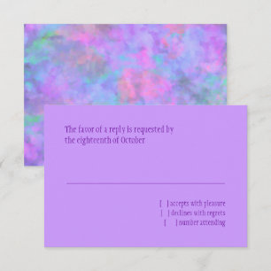 Abstract Design Bat Mitzvah RSVP Card