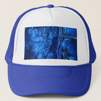 Abstract design blue deep ocean texture  trucker hat