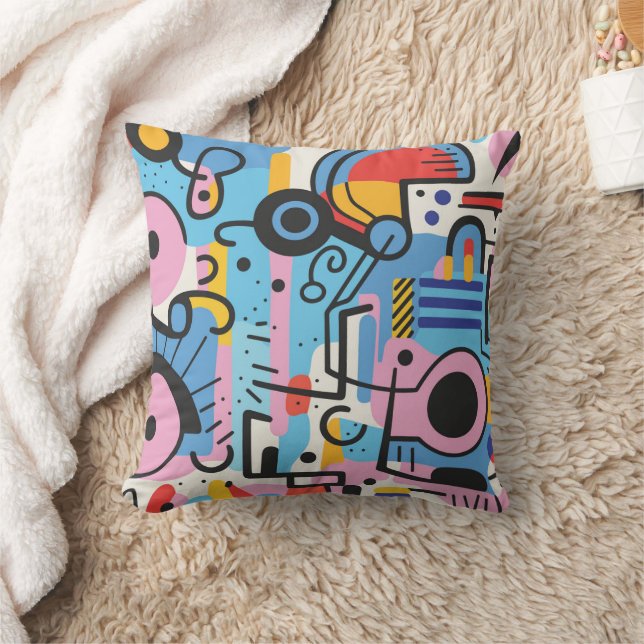 Abstract Design Colourful Geometric Shapes Lover Cushion (Blanket)