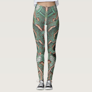 Abstract Design Created by Classic Korean Art in Leggings