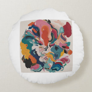 Abstract Design: Express Your Unique Style 🎨 Round Cushion