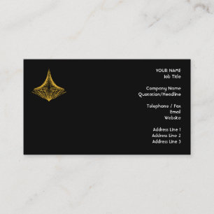 Abstract design, fiery amber and black. business card